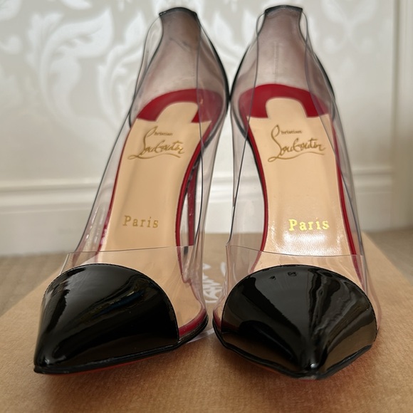Christian Louboutin Size 37 Patent PVC Debout 100 Pumps Transparent - Picture 6 of 6
